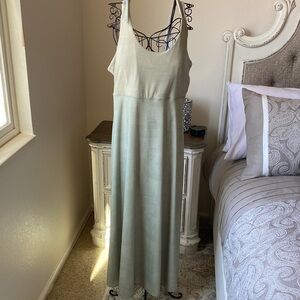 Prana Lara Beach Dress Striped Sage Green